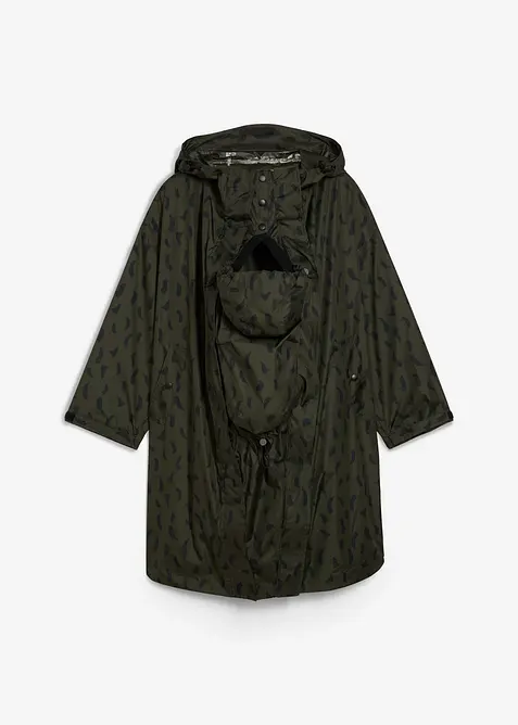 Cape de pluie imperméable pour la grossesse avec empiècement de portage avec pochette, bonprix
