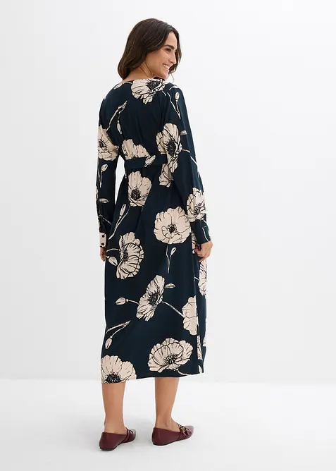 Robe longue de grossesse et d’allaitement, style portefeuille, bonprix