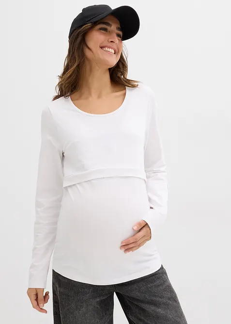 Lot de 2 T-shirts de grossesse et d’allaitement, bonprix