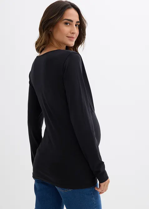 Lot de 2 T-shirts 2en1 de grossesse et d’allaitement, bonprix