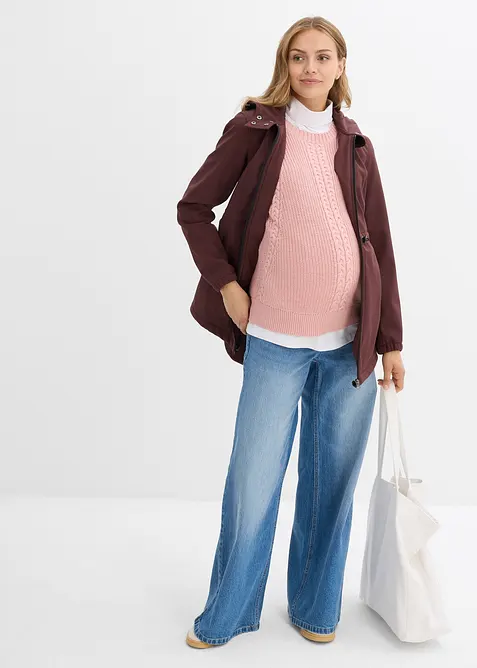 Veste softshell de grossesse et de portage, taille ajustable, bonprix