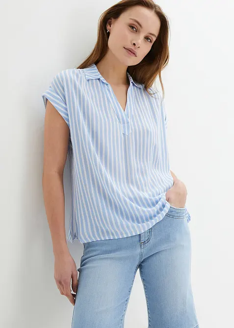 Blouse manches courtes en viscose fluide, bonprix
