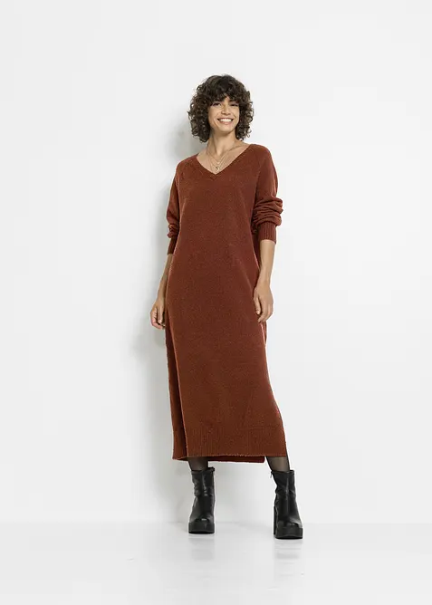 Robe midi oversize en maille, bonprix