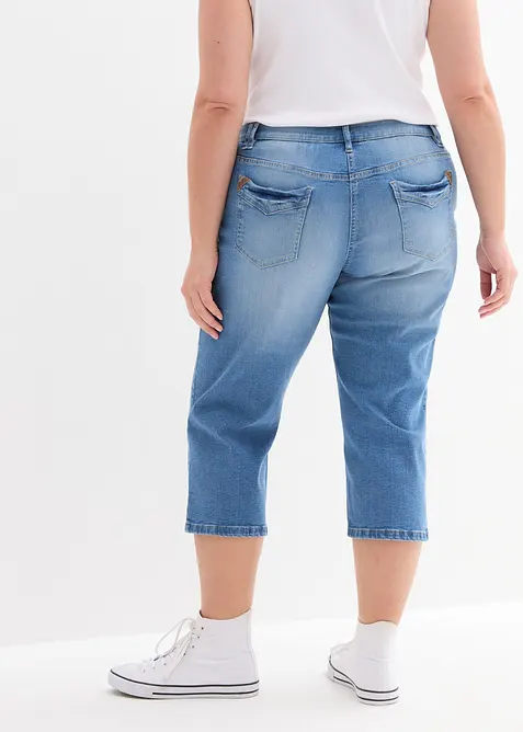 Jean corsaire slim, taille mi-haute, bonprix