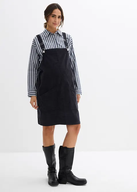 Robe-salopette de grossesse en velours côtelé extensible, bonprix