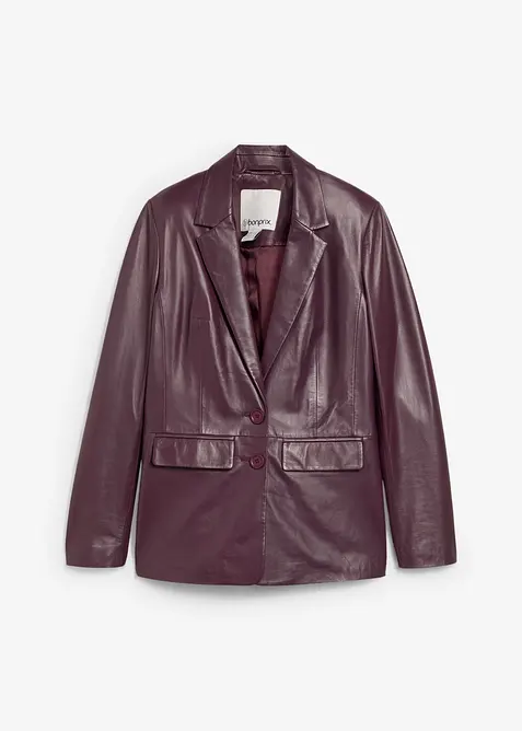 Blazer en cuir d’agneau nappa, bonprix