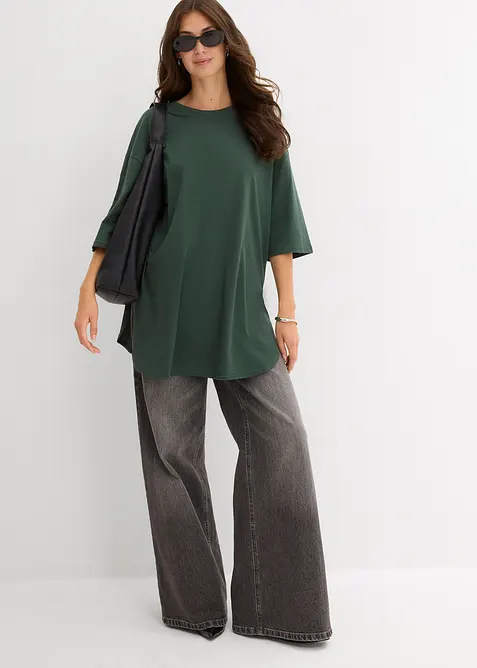 T-shirt long oversize 100% coton, bonprix