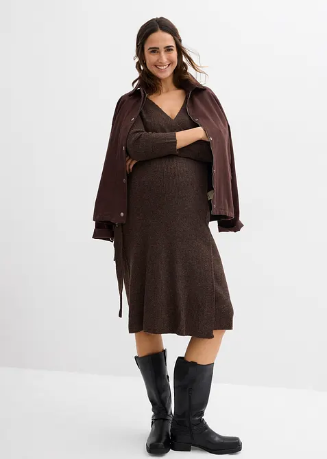 Robe de grossesse/d’allaitement en maille ultra douce à manches 3/4, bonprix