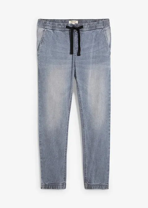 Jean jogger à taille élastiquée Regular, fuselé, bonprix