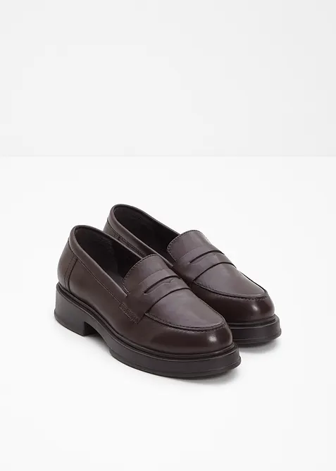 Mocassins en cuir, bonprix