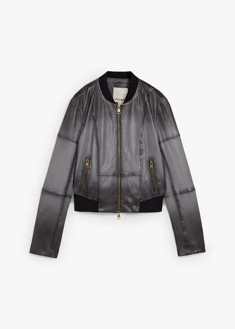 Veste en cuir nappa d’agneau, bonprix