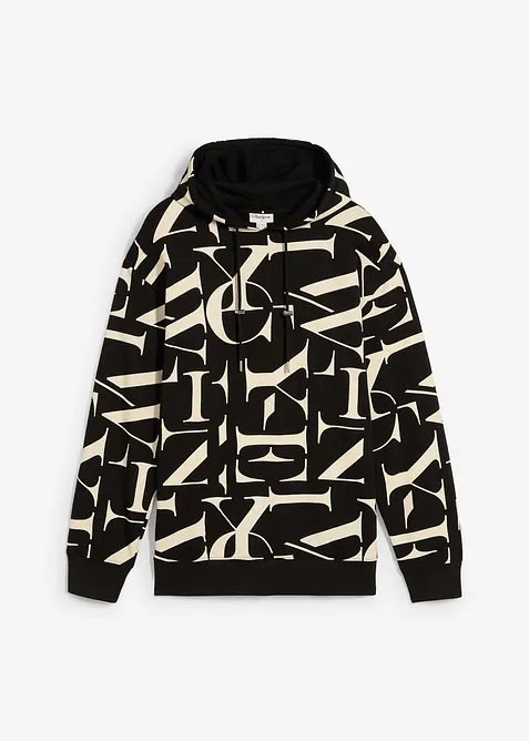 Sweat à capuche en coton, coupe loose, bonprix