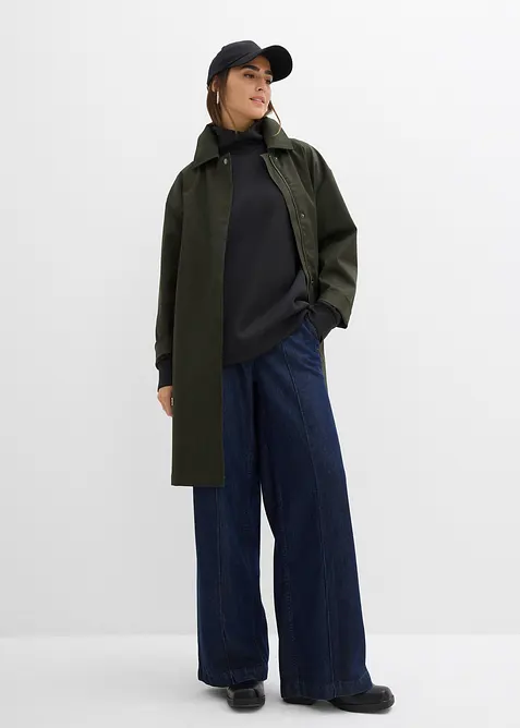 Sweat-shirt en néoprène à col montant, bonprix