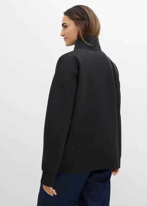 Sweat-shirt en néoprène à col montant, bonprix