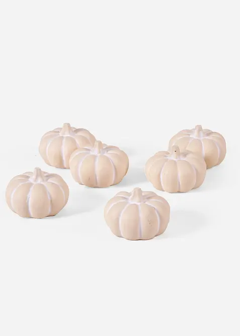 Objet déco lot de 6 mini citrouilles, bonprix