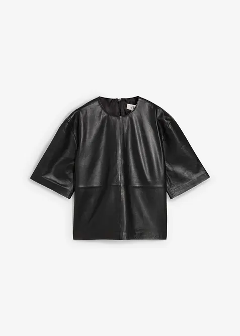 Tunique en cuir d’agneau nappa, bonprix