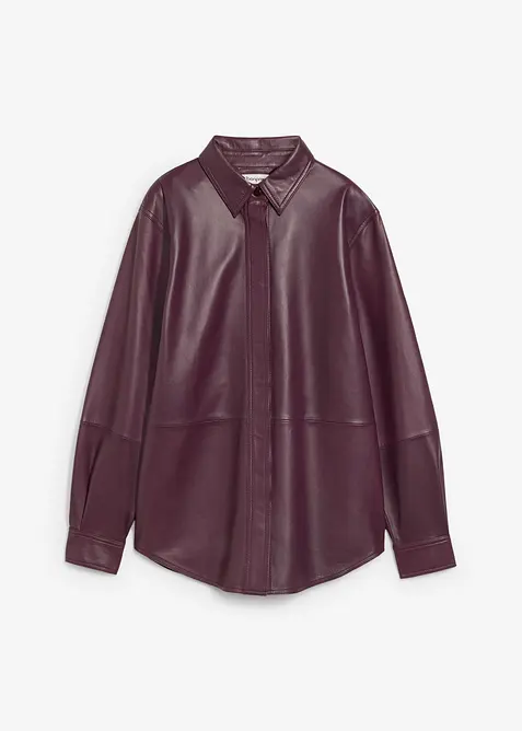 Chemise en cuir d’agneau nappa, bonprix