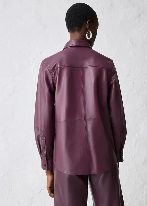 Chemise en cuir d’agneau nappa, bonprix