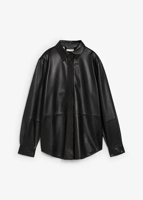 Chemise en cuir d’agneau nappa, bonprix