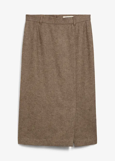 Jupe crayon en laine mélangée, bonprix