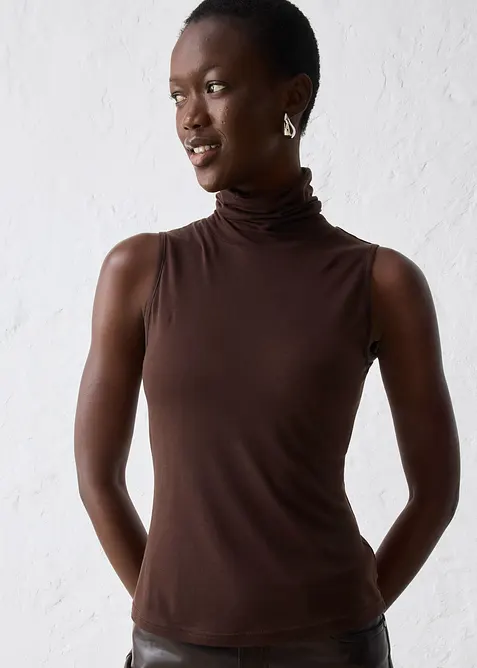 Top en jersey doux avec laine, bonprix