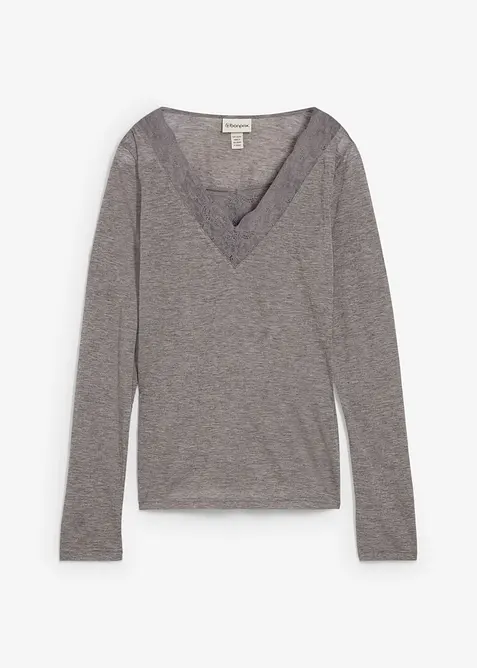 T-shirt en laine mélangée, bonprix