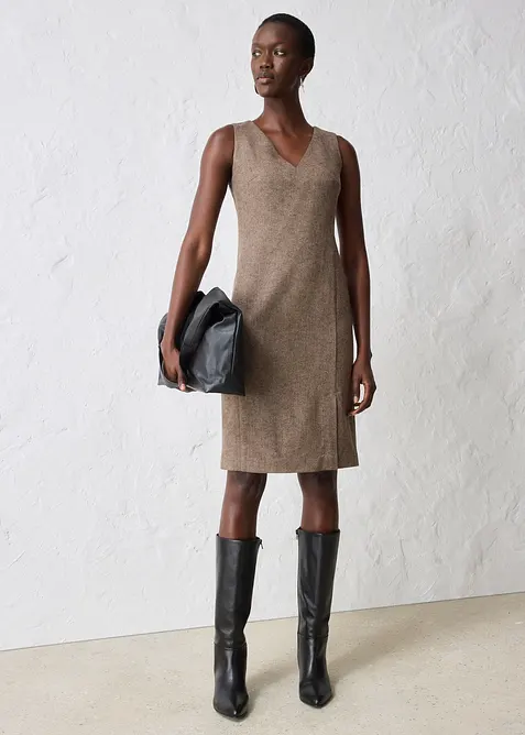 Robe fourreau en laine mélangée, bonprix