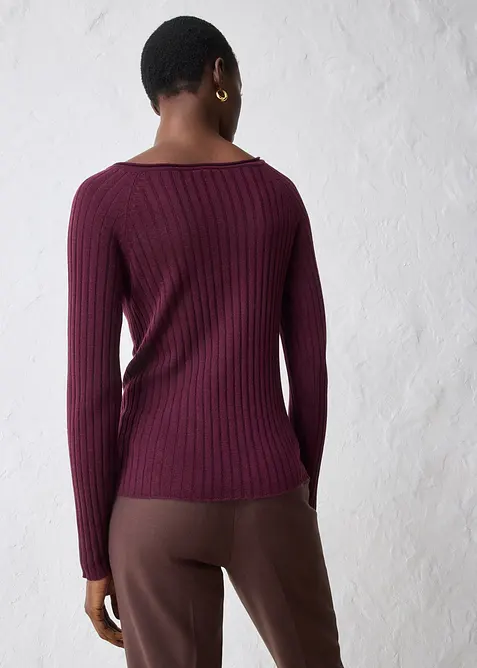 Pull en fine maille de laine mérinos, bonprix