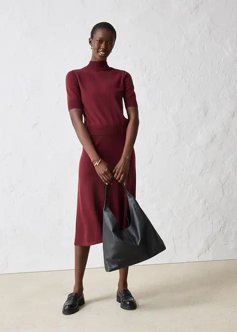 Pull doux à col roulé en laine mélangée, bonprix