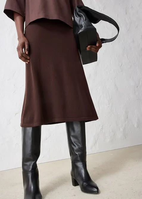 Jupe en fine laine mérinos, bonprix