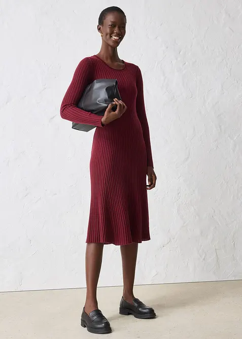 Robe pull en laine mérinos, bonprix