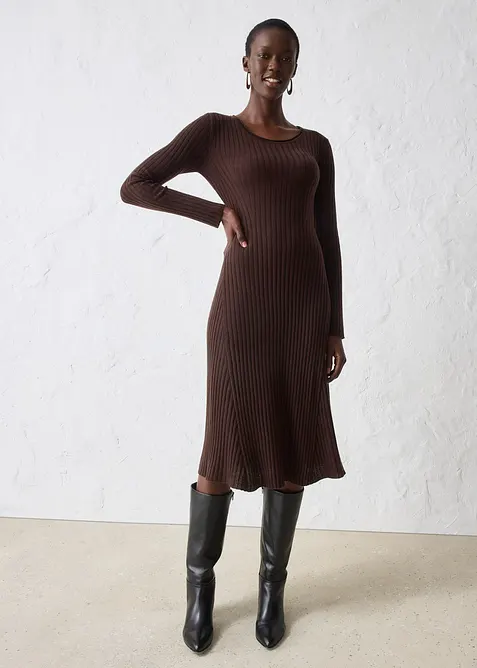 Robe pull en laine mérinos, bonprix