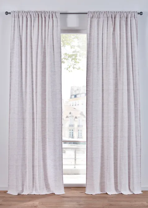 Rideau en coton tissé jacquard (1 pce), bonprix