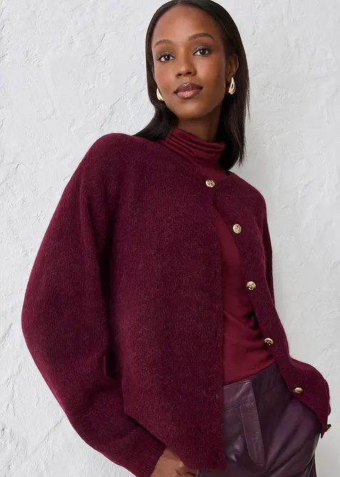 Gilet chaud en maille en alpaga mélangé, bonprix