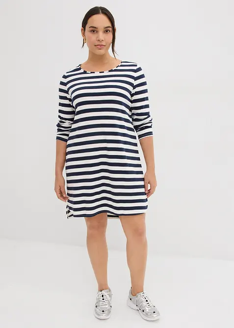 Robe plus longue derrière en coton épais, bonprix