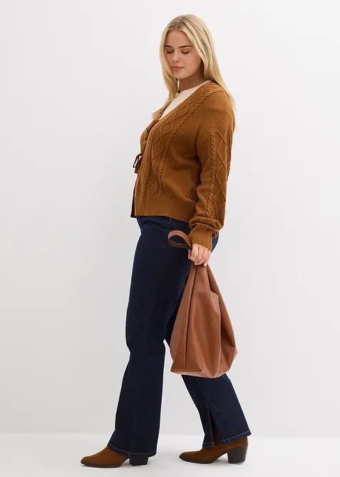 Gilet en maille à nouettes, bonprix