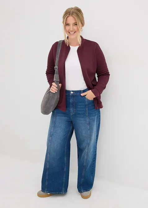 Sweat zippé en néoprène, bonprix