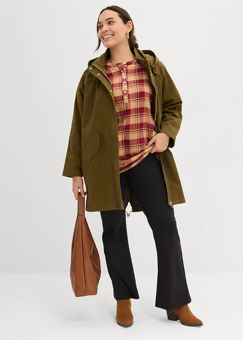 Blouse longue en flanelle, bonprix