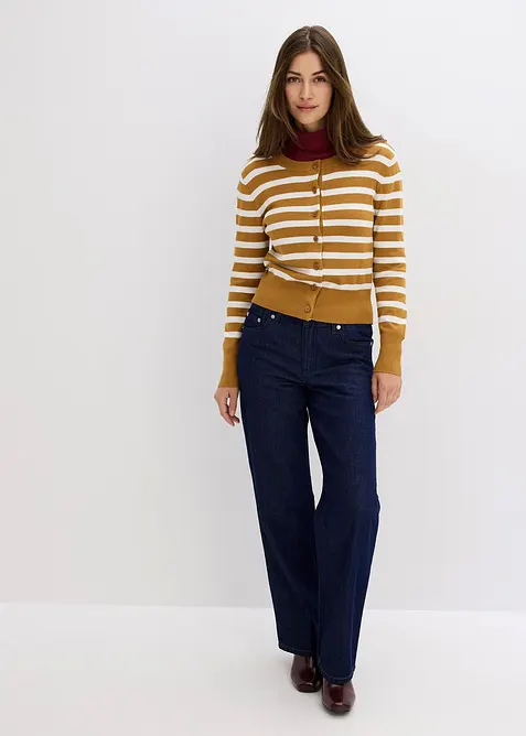 Gilet en fine maille rayée, bonprix