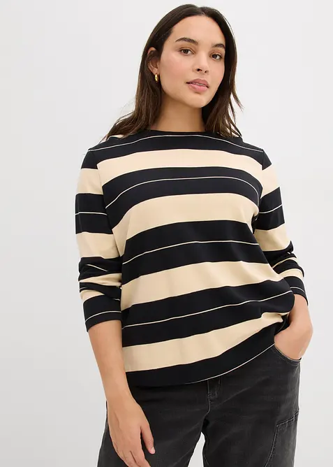 T-shirt manches longues en coton épais, bonprix