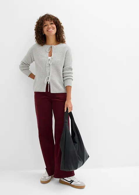 Gilet en maille &agrave; n&oelig;uds, bonprix