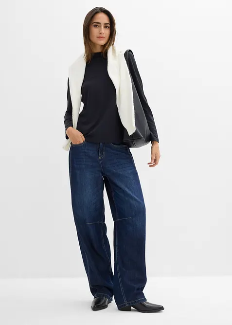 T-shirt manches longues à col montant, bonprix