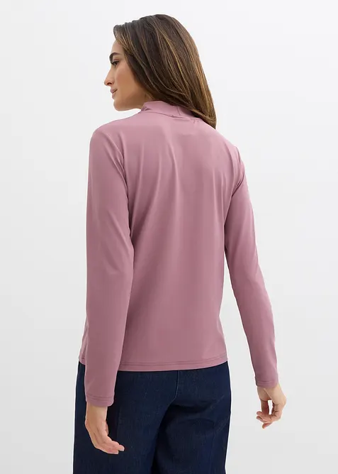 T-shirt manches longues à col montant, bonprix