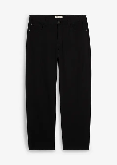 Pantalon droit en twill à taille élastiquée, loose, bonprix