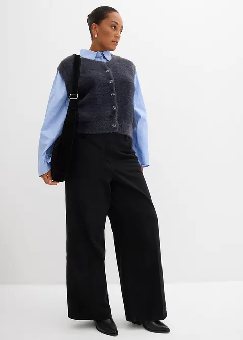 Gilet sans manches en maille poilue, viscose majoritaire, bonprix