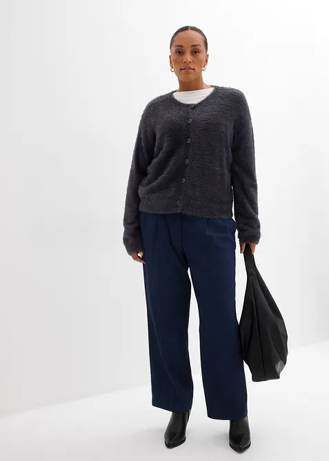 Gilet en maille poilue de viscose mélangée, bonprix