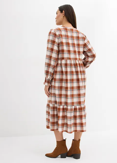 Robe midi en flanelle, bonprix