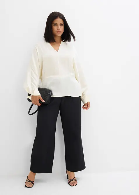 Blouse légèrement satinée en viscose mélangée, bonprix