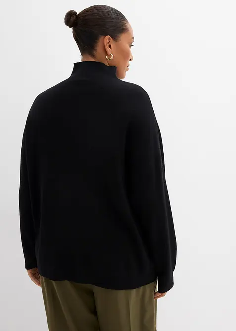 Pull en fine maille à col zippé, bonprix