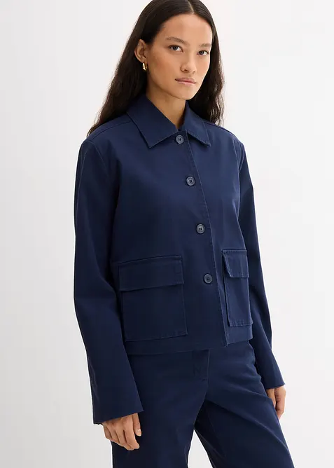 Veste courte de mi-saison en coton extensible, bonprix